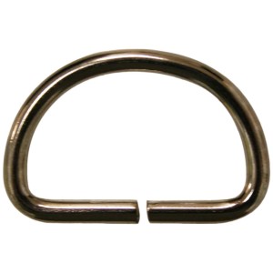 Anello a D in metallo lucido per Anelli e rondelle di sicurezza.