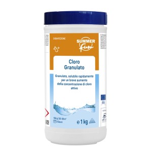 Cloro rapido granulato disinfettante shock piscina 1.2 kg