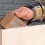 Mano leviga legno con blocco abrasivo in sughero LUX. Abrasivo per finiture.