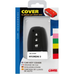 Coprichiave per auto Hyundai 3, silicone, nero. Accessorio per la cura dell'auto.
