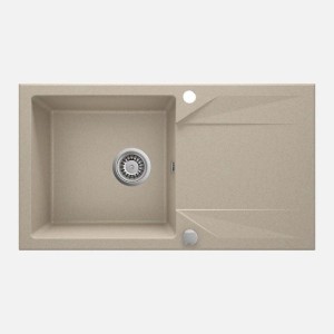 Lavello 1 vasca con gocciolatoio Idrostile Banes 440x193 mm sabbia