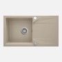 Lavello 1 vasca con gocciolatoio Idrostile Banes 440x193 mm sabbia