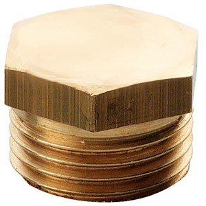 Tappo in ottone per raccordi in acciaio.