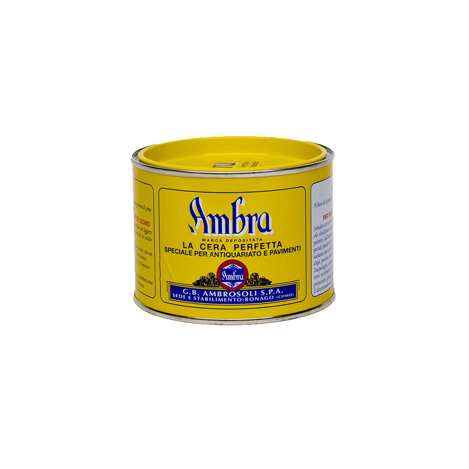 AMBROSOLI Ambra Solida 500g – Cera Amarilla Para Pavimentos Y Muebles (Giallo)