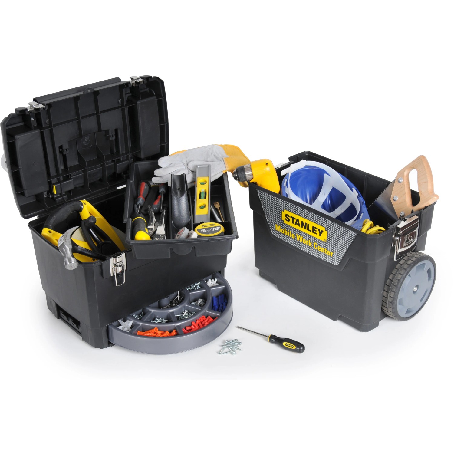 Carrello officina Stanley 1-93-968 con utensili e accessori.
