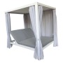 Pergola in alluminio con tende Sunlounge 205x166x200 cm bianco_2
