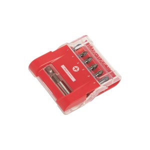 LUX Bitbox Torsion PZ set da 7 pezzi con portabit magnetico e vari inserti PZ.