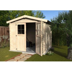 Casetta da giardino in legno Flandre Sp 28 mm H212xL258XP238 cm