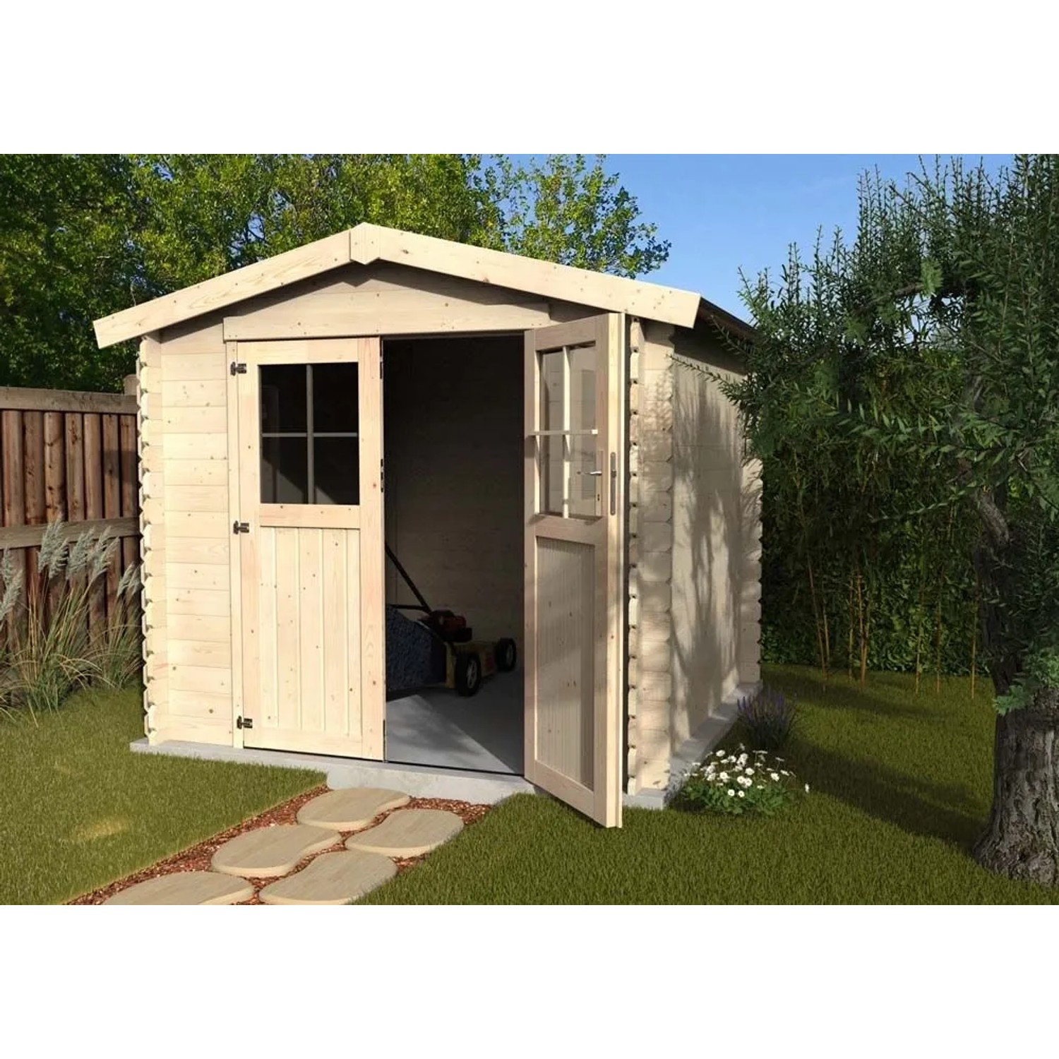 Casetta da giardino in legno Flandre Sp 28 mm H212xL258XP238 cm_2
