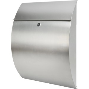 Cassetta postale Burg-Wächter Riviera 3835 in acciaio inox con serratura e fessura per lettere.