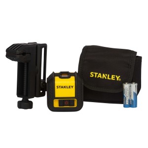 Set livella laser Stanley con staffa, borsa e batterie.