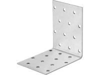 Set 10 Pezzi Angolari In Acciaio Zincato Per Edilizia | Dimensioni 60x60x40x2 Mm | Connettore Per Legno E Strutture Pesanti, Facile Da Montare - 3