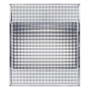 Lampada torce quadrata con superficie strutturata.