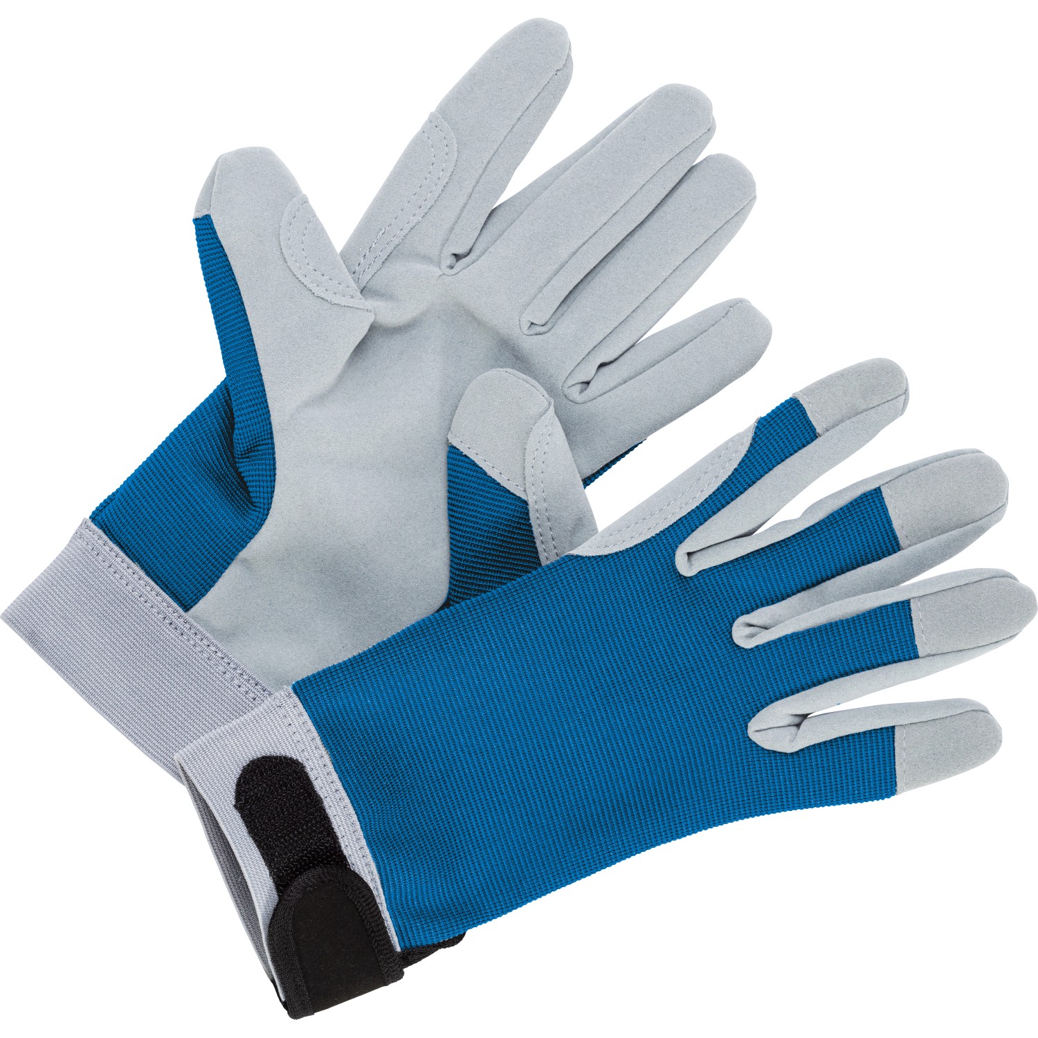Guanti da principessa lunghi blu per bambini di 24 cm
