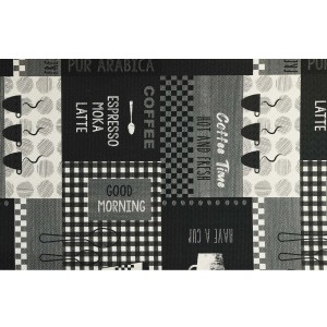 Tappeto cucina Full Caffè H505xL180 cm grigio