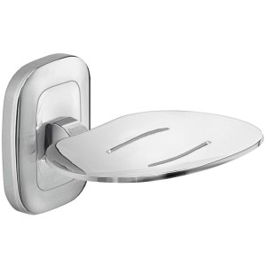 Dispenser sapone t.b.t. cromato per montaggio a parete.