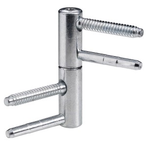Cerniera a scomparsa Hettich, acciaio zincato, regolabile in altezza, Ø 14 mm per mobili e porte.