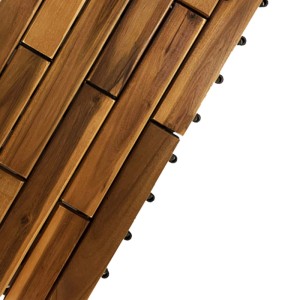 Piastrelle da esterno Acacia oliata nautral 30x60x2,5 cm