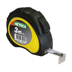 Metro a nastro Metrica, 3 m, giallo/nero, per misurazioni precise.