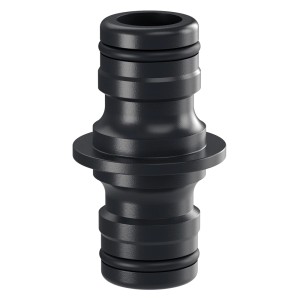 Raccordo nero t.b.t. per sistemi di irrigazione.