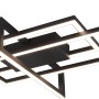 Moderna lampada da soffitto Trio LED Salinas nera con design geometrico.
