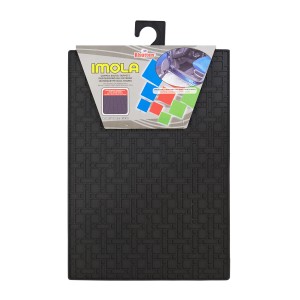 Tappetino auto nero con motivo per interni.