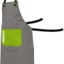 Grembiule da giardinaggio grigio con tasca verde di t.b.t.
