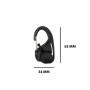 Moschettone nero t.b.t. con dimensioni 63 x 34 mm per tenditori e fissaggi.