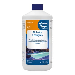 Attivatore di ossigeno per trattamento piscina senza cloro 1 lt