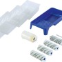 Set per dispersione LUX da 10 pezzi: vaschetta per pittura, inserti, rulli, telaio e telo di copertura per imbiancare.