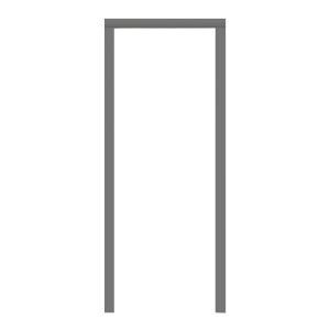 Telaio grigio per porta a soffietto.