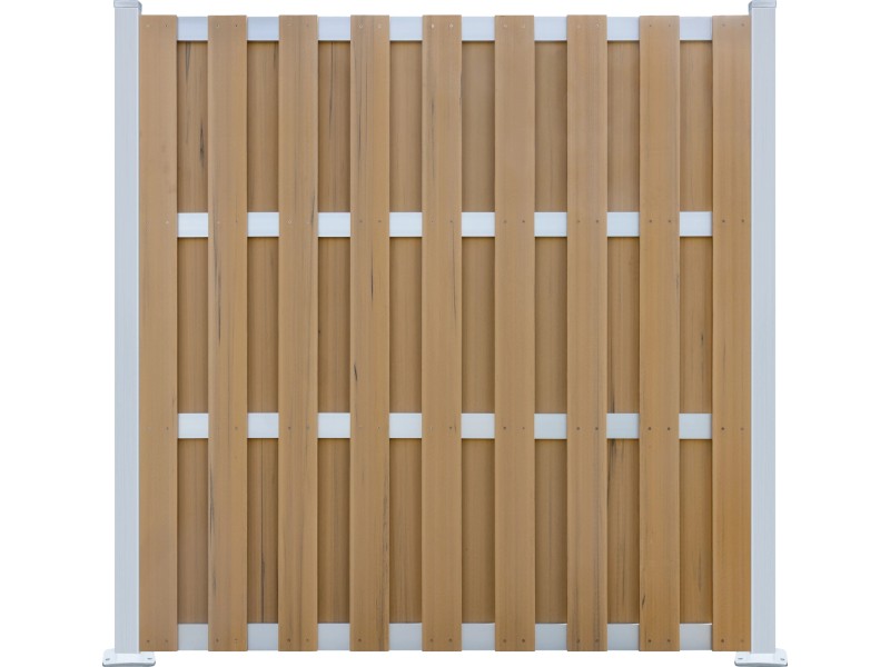 Profilo Per Recinzione WPC Sabbia 178x15x2 Cm - Tavola Per Paravento Frangivista Modulare - Resistente Alle Intemperie