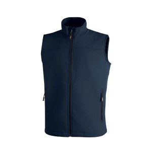 Gilet da lavoro blu t.b.t. con zip e tasche.