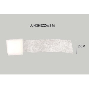 Nastro in tessuto t.b.t., 3m di lunghezza, 2cm di larghezza, per tende in tessuto.