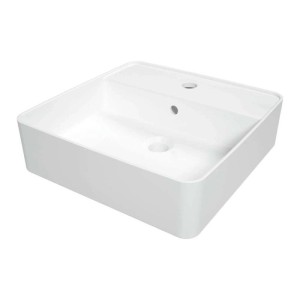 Lavabo da appoggio ceramica Artemisa Idrostile 420x120 mm bianco