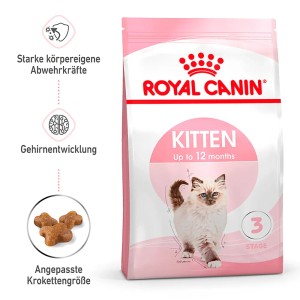 Royal Canin Kitten cibo secco, confezione da 400g di alimento per gattini fino a 12 mesi.