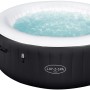 Bestway Lay-Z-Spa Miami AirJet, vasca idromassaggio gonfiabile rotonda nera con pompa e acqua.