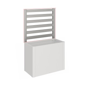 Biohort grigliato per piante, grigio quarzo metallizzato, per aiuola rialzata.