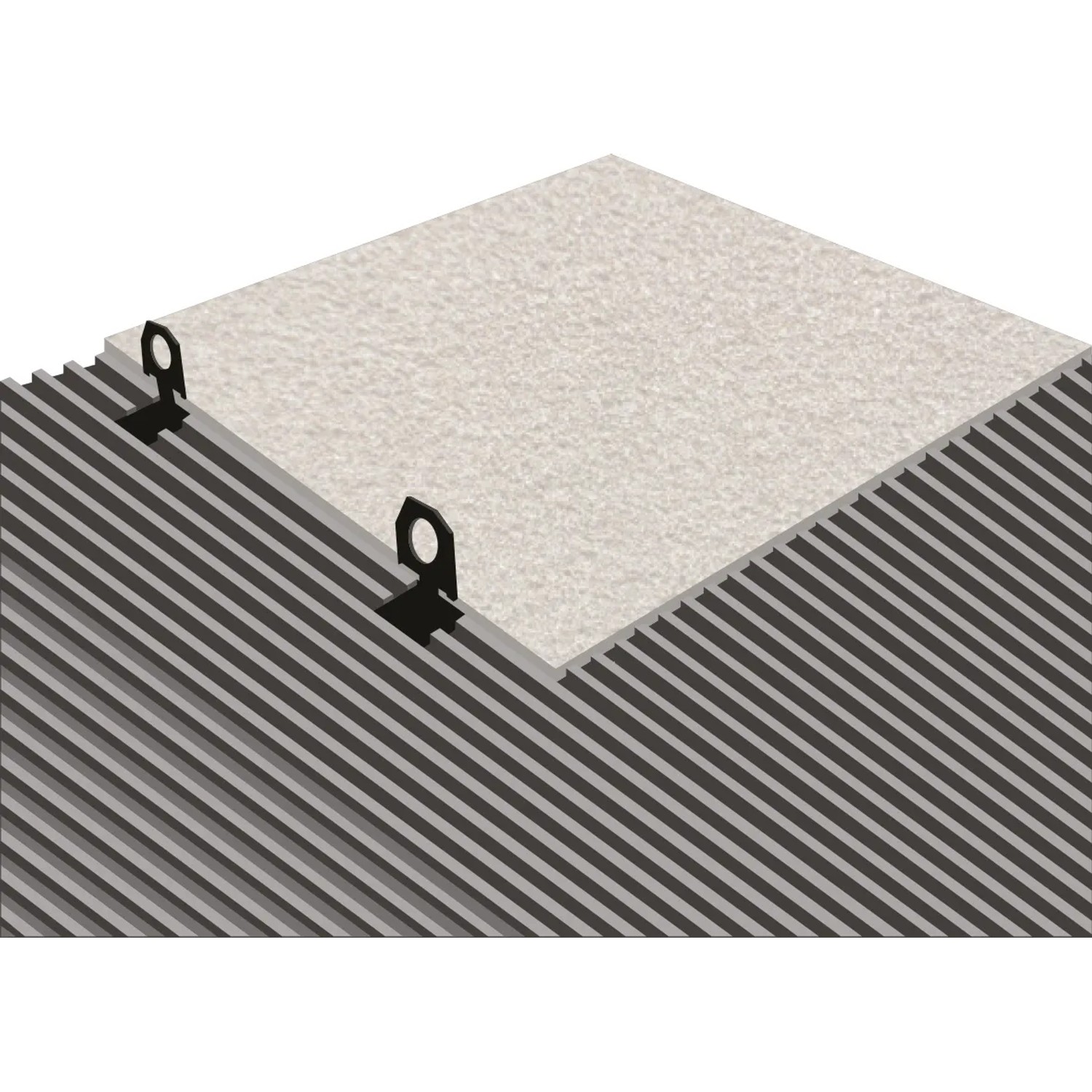 Clip di livellamento LUX System 1,5 mm per piastrelle, vista dettagliata.