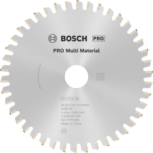 Lama per sega circolare Bosch Multi Material, Ø 130mm, 42 denti per tagli precisi.