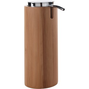 t.b.t. Dispenser sapone in bambù con pompa cromata per bagno e cucina.