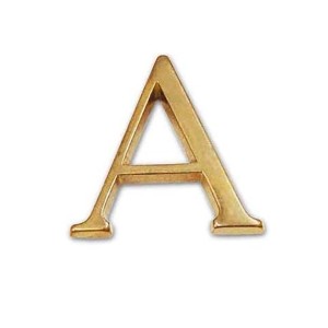 Lettera civica acciaio A