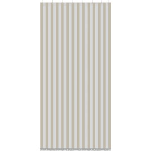 t.b.t. tenda a pannello con motivo a righe beige e bianco.