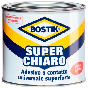 Barattolo di adesivo a contatto Bostik Super Chiaro, Collanti.