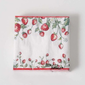 t.b.t. tovaglioli con motivo a fragola, ideali come decorazione.