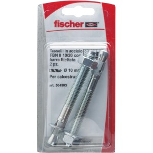 Tasselli in acciaio Fischer FBN II 10/20 per calcestruzzo.