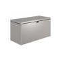 Biohort Stylebox 140, grigio quarzo metallizzato, 140x60x71 cm. Box universale chiudibile per giardino e terrazzo.