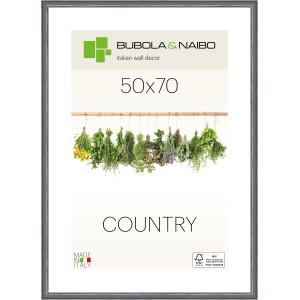 Cornice grigia in stile country, 50x70 cm.