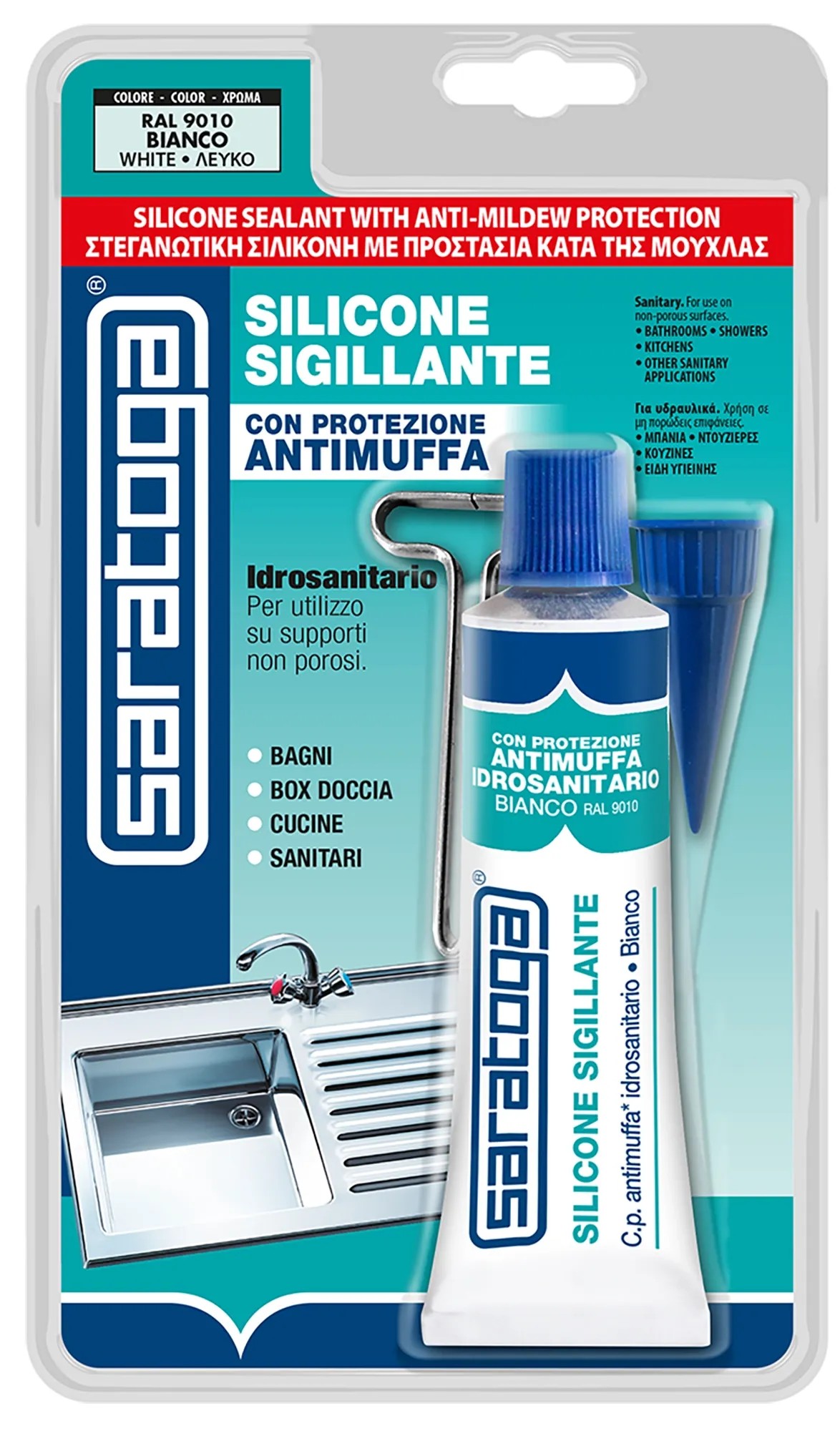 UniBond Silicone Cucina Bagno Doccia Bianco Sigillante Sigillante Silicone UniBond Antimuffa Per Cucina E Bagno - Bianco, Duraturo, Nuovo In Confezione Originale Sigillante Silicone Antimuffa
