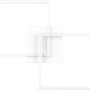 Moderna plafoniera a LED orientabile Trail in bianco opaco con forme geometriche.